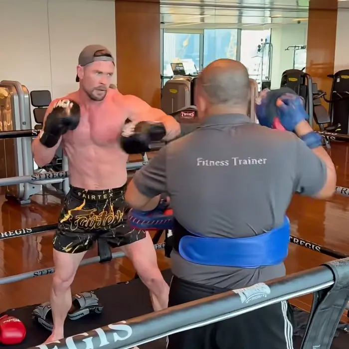 Chris Hemsworth swapped film sets for Muay Thai pads in Bangkok
