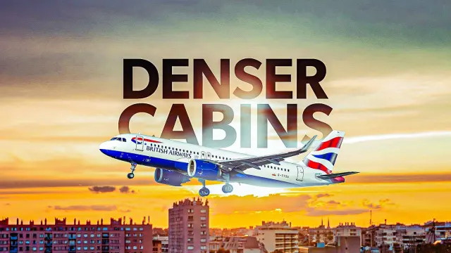 British Airways' A320s now pack 180 seats — and a business class curtain that moves with demand