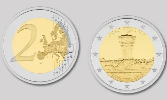 Croatia's New €2 Coin Puts Vukovar's Water Tower in Your Pocket