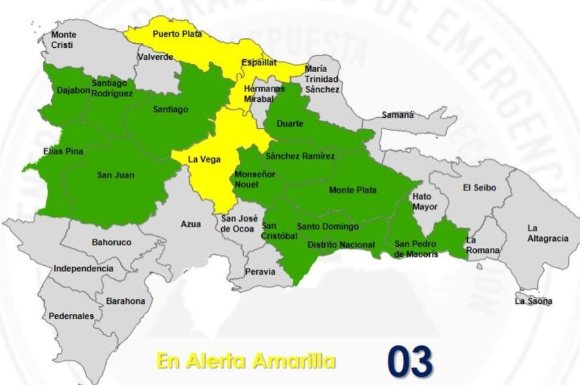 Heavy Rain and Thunderstorms Put Three Dominican Provinces on Yellow Alert