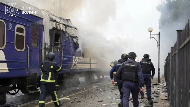 Drone strike near Ukraine-Poland border hits train route used by visiting dignitaries