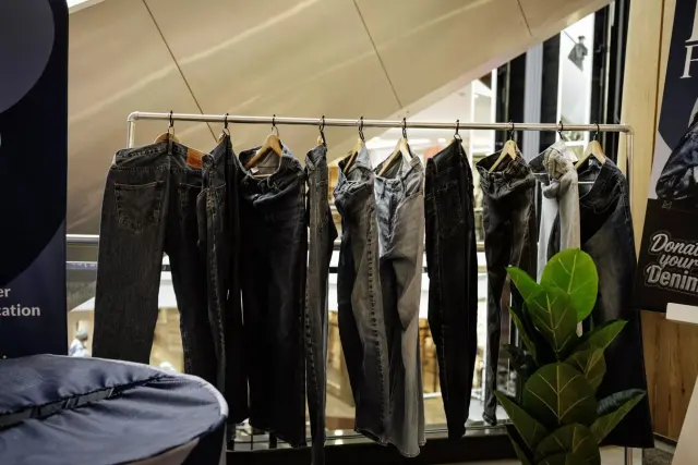 Cape Town's Cavendish Square turns donated jeans into art this spring