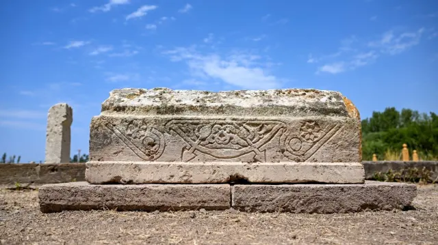A Child's Gravestone With a Polo-Like Motif Emerges From Türkiye's Largest Seljuk Cemetery